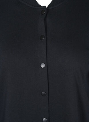 Sweatjacke mit Knopfverschluss, Black, Packshot image number 2