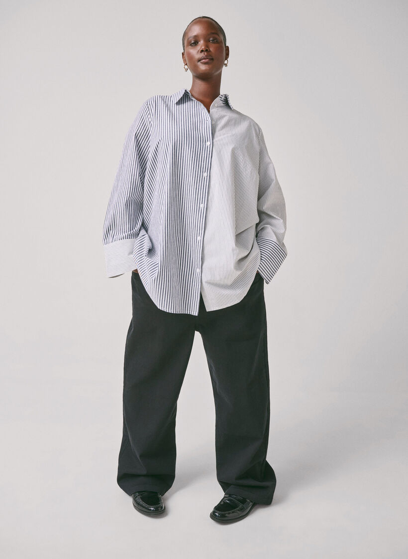 Langärmliges Hemd mit Streifenmuster, Lava Smoke Stripe, Image image number 1