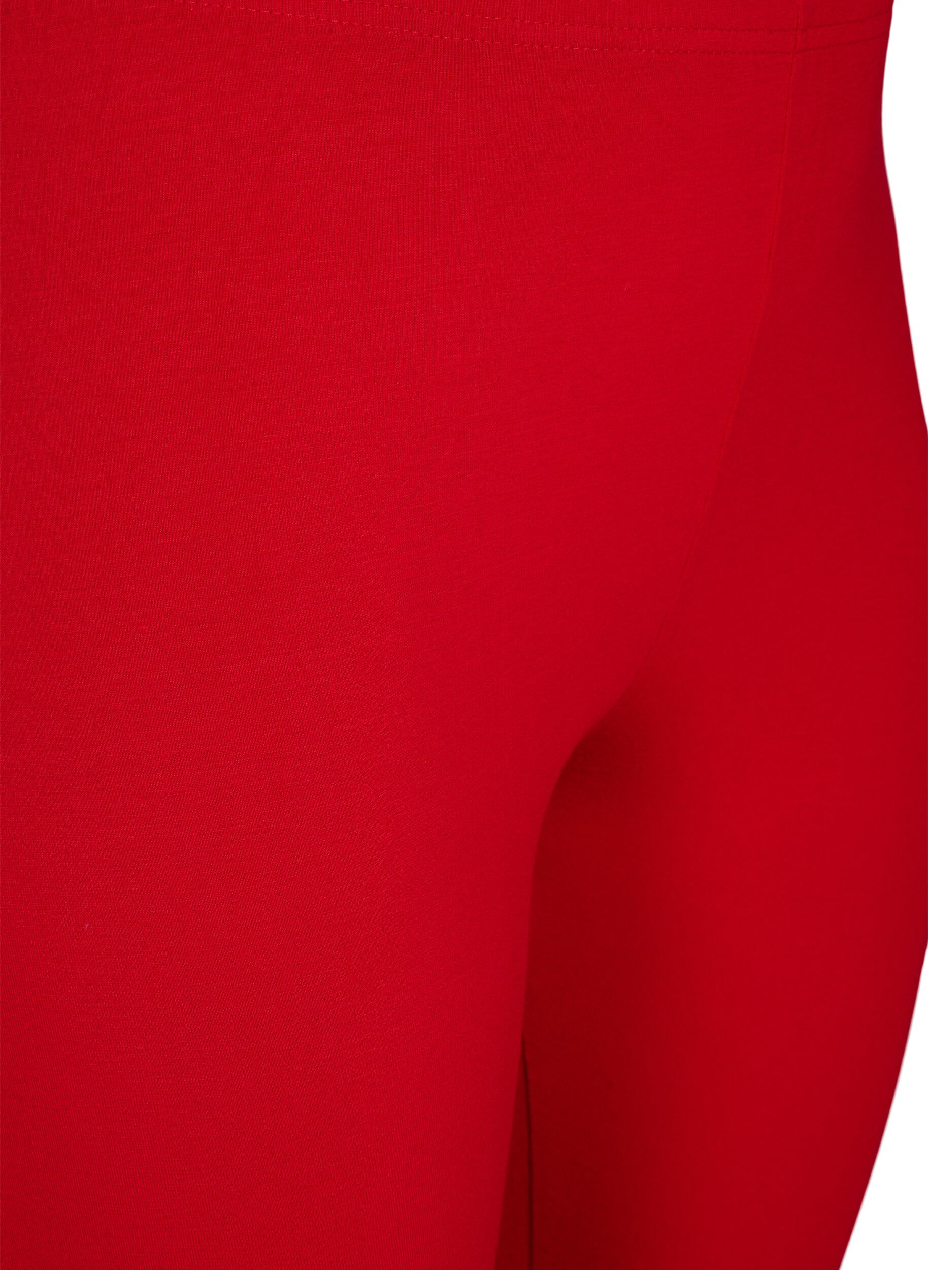 Zizzi Basic 3/4-Leggings aus Viskose, Rot, Packshot image number 2