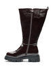 Langschaftstiefel mit leichter Knitteroptik, Braun, Packshot image number 2