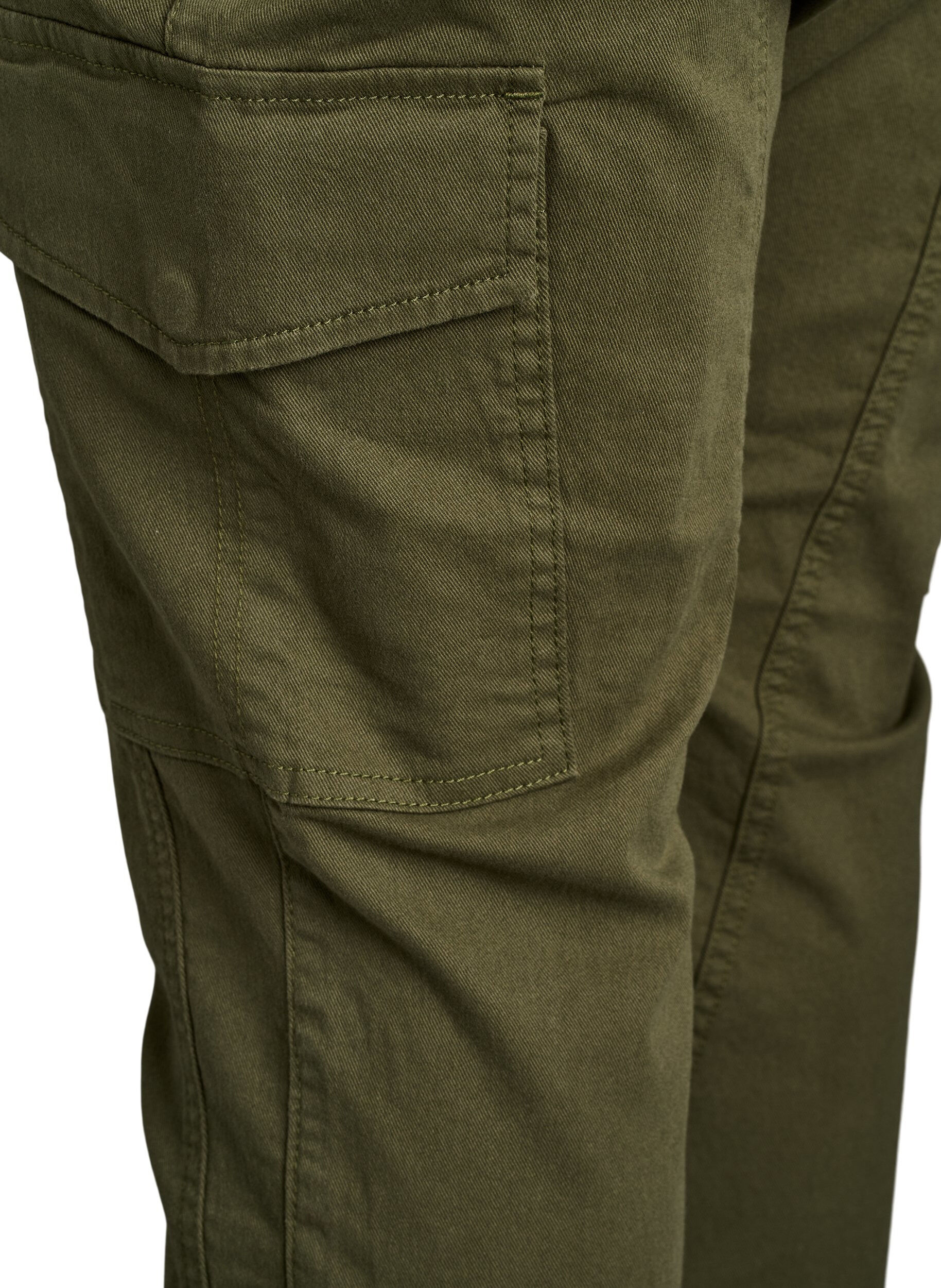 Zizzi Slim fit Hose mit Cargotaschen, Gr&uuml;n, Packshot image number 3