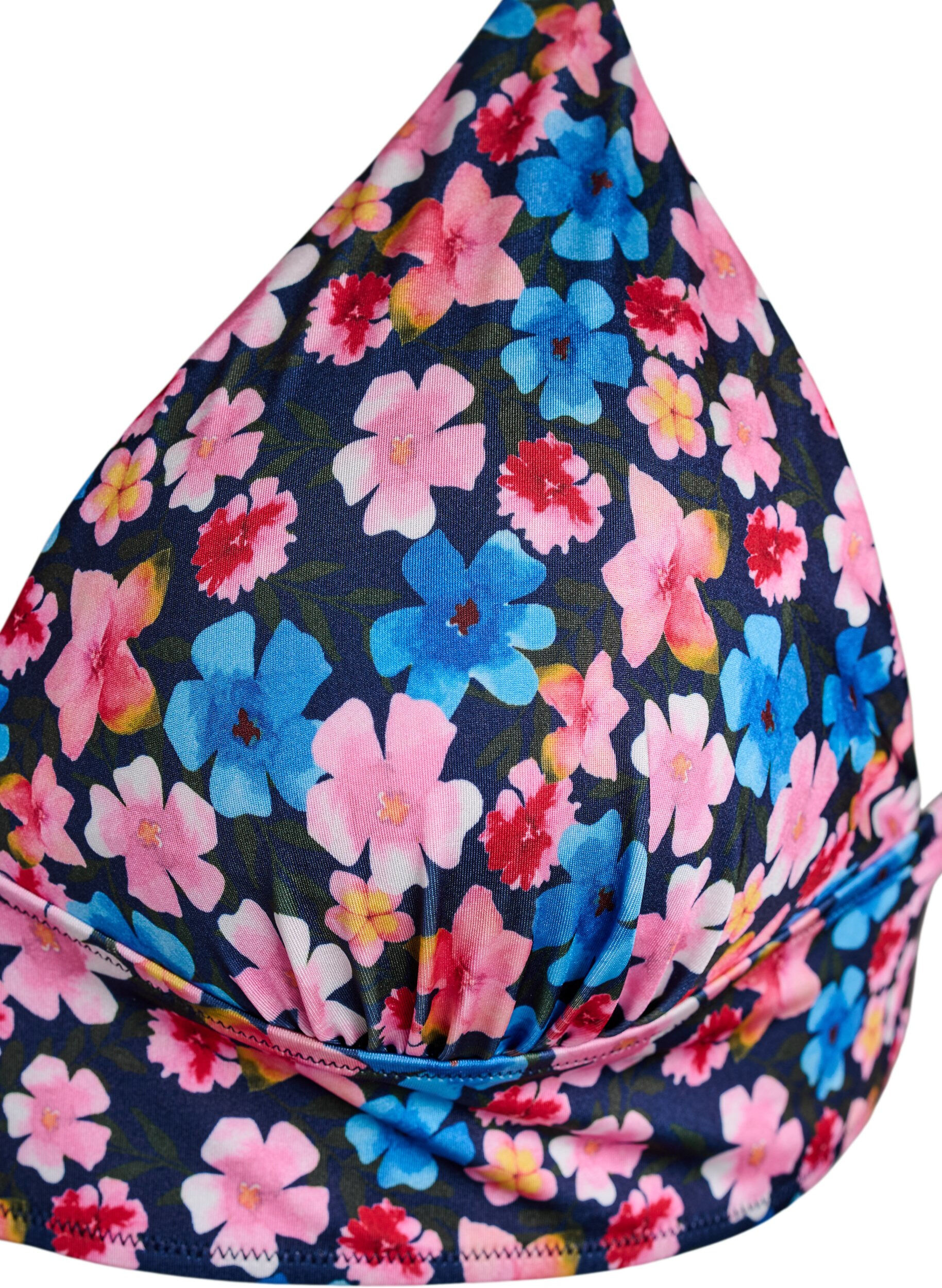 Zizzi Gebl&uuml;mtes Bikinioberteil mit Bindeverschluss, Rot, Packshot image number 2