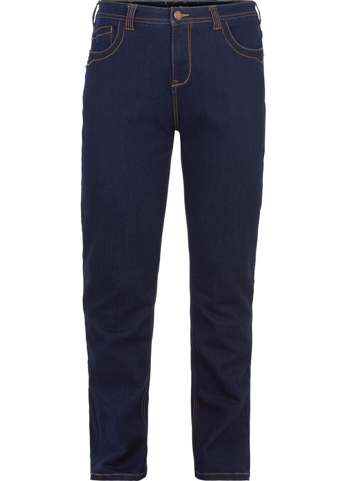 Slim Fit Vilma Jeans mit hoher Taille, Blau, Packshot image number 0