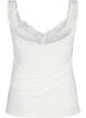 Top aus Viskose mit Spitze, Vanille, Packshot image number 1