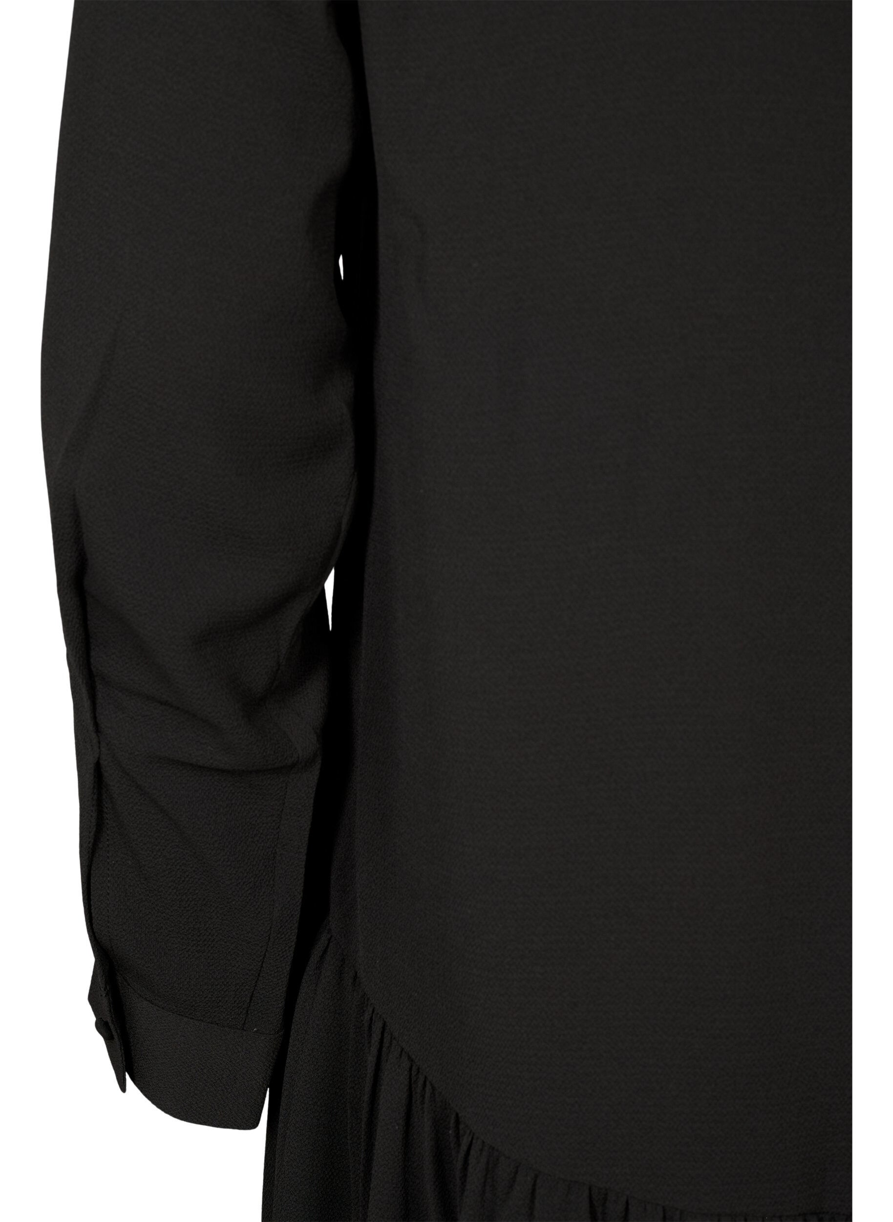 Zizzi Midi-Kleid mit langen &Auml;rmeln, Black, Packshot image number 3
