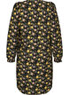 Gemustertes Kleid aus Viskose mit langen &Auml;rmeln, Schwarz, Packshot image number 1