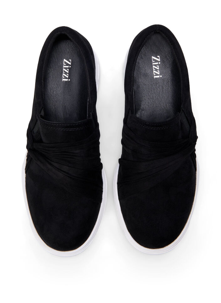 Weite M Slipper mit Knotendetail, Schwarz, Packshot image number 2