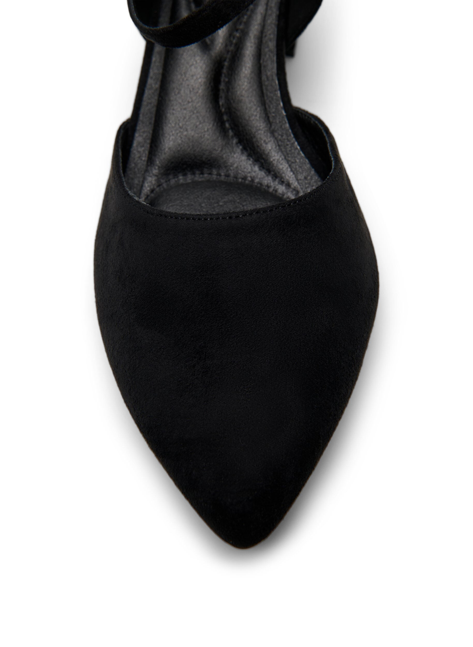 Zizzi Pumps mit doppelten Riemen, Schwarz, Packshot image number 4