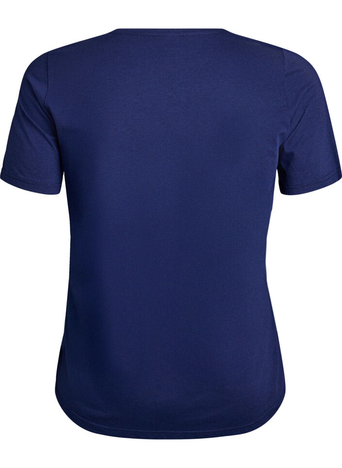 T-Shirt mit Print, Blau, Packshot image number 1