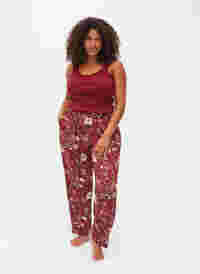 Pyjama Hose mit Bllumen-Print, Cabernet Flower Pr., Model