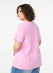 Basic T-Shirt aus Baumwolle mit Rundhalsausschnitt, Pink, Model image number 2