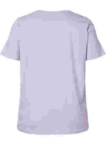 T-Shirt aus Baumwolle mit Rundhalsausschnitt und Print, Lavender W. Love, Packshot image number 1