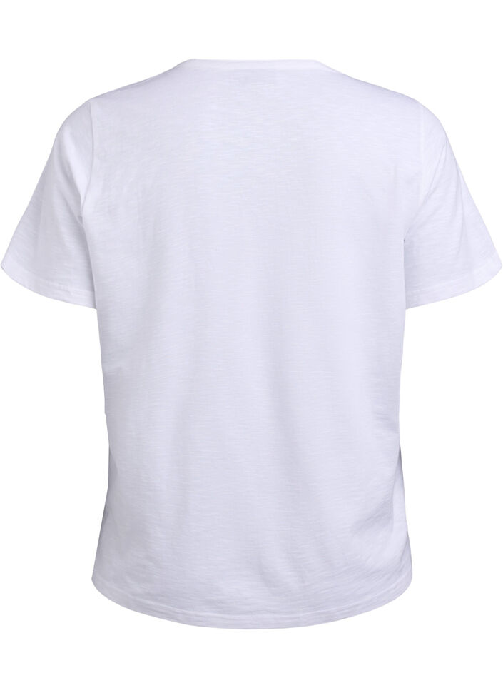 T-Shirt mit Knopfleiste, Wei&szlig;, Packshot image number 1