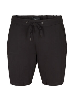 Einfarbige Shorts mit Taschen, Black, Packshot image number 0