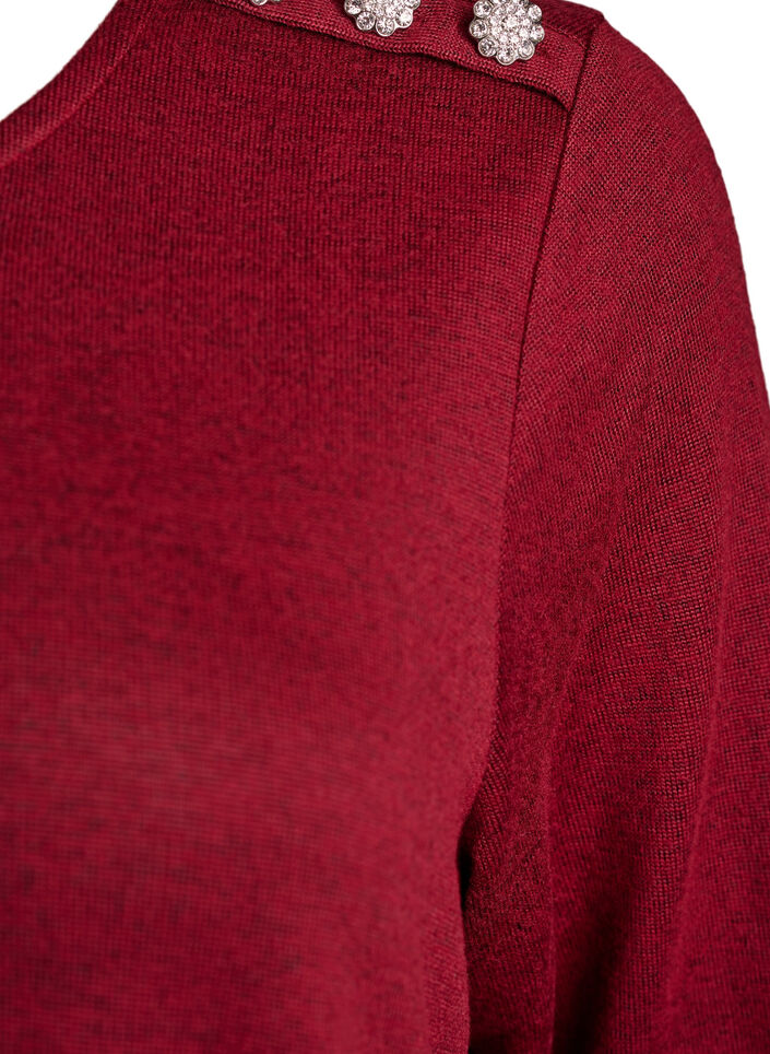 Bluse mit Zierkn&ouml;pfen, Rot, Packshot image number 3