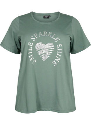 FLASH - T-Shirt mit Motiv, Balsam Green, Packshot image number 0