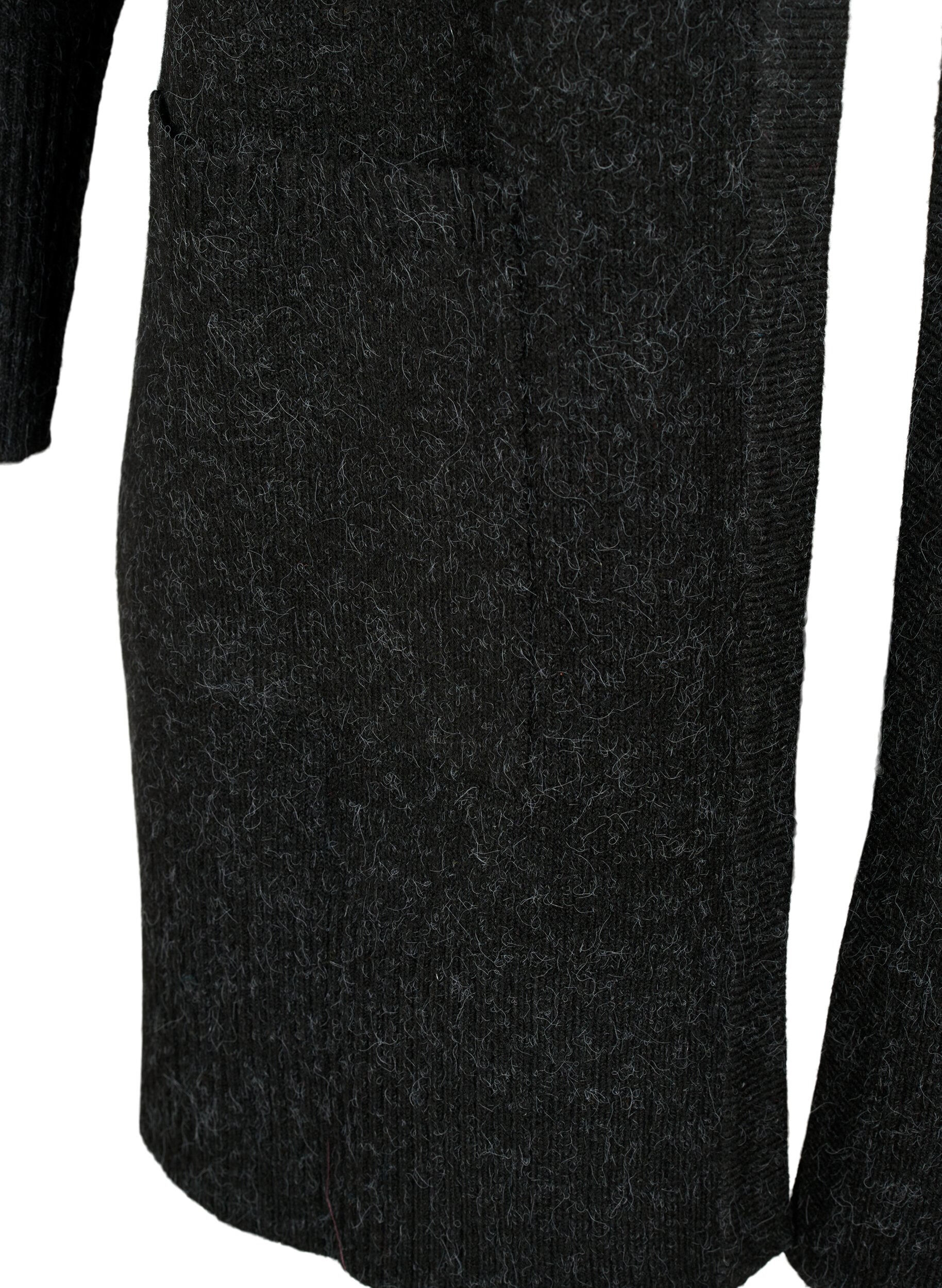 ZizziGemusterter Strickcardigan mit Taschen, Grau, Packshot image number 3