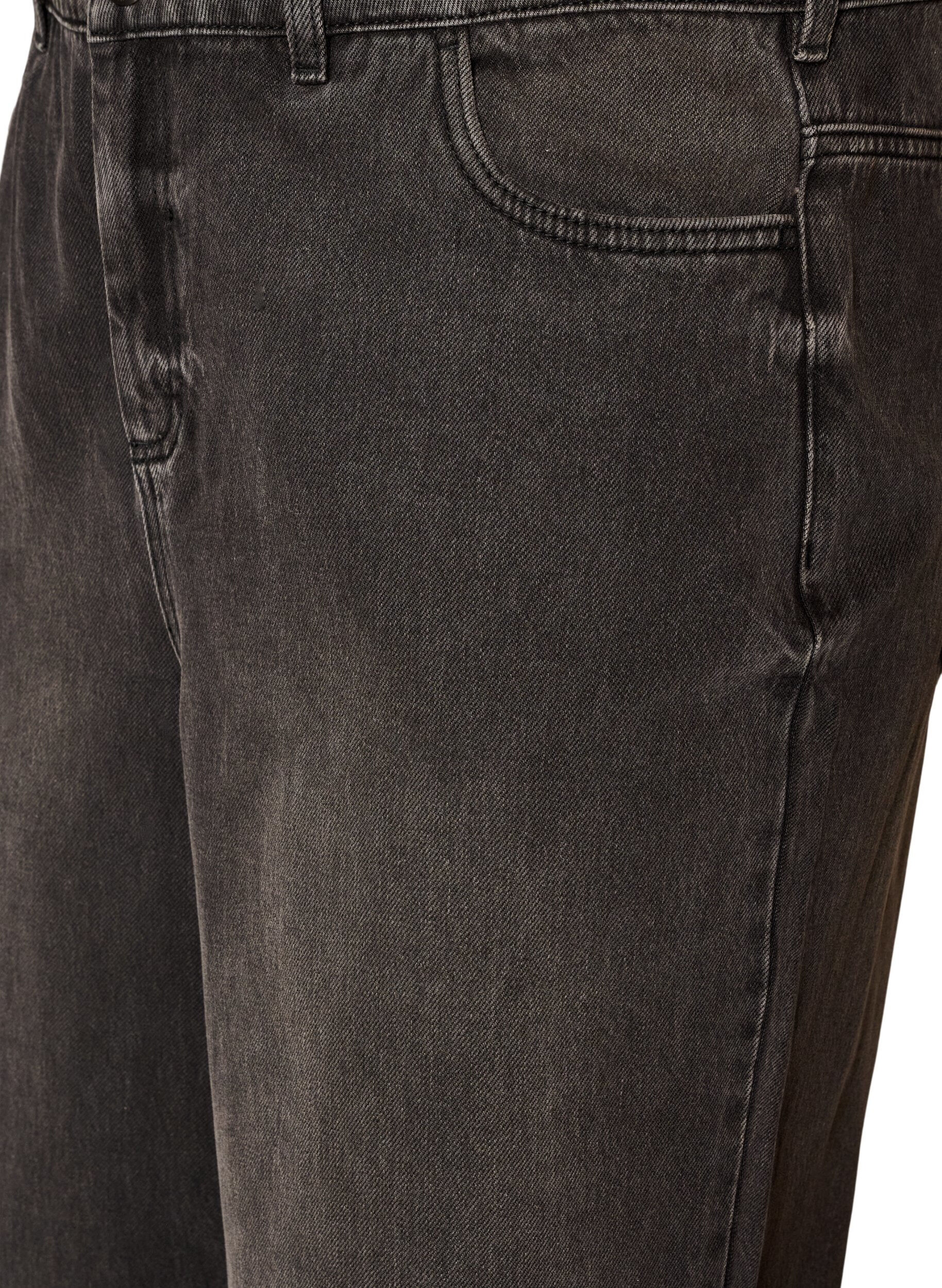 ZizziKiana Straight-Fit-Jeans mit hoher Taille, Schwarz, Packshot image number 2
