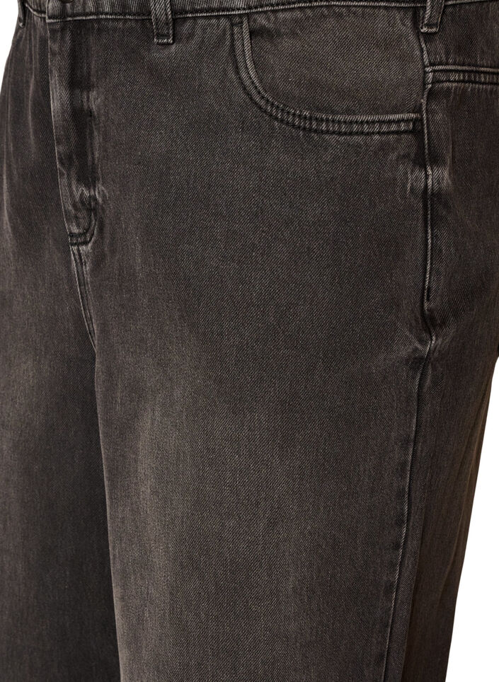 Kiana Straight-Fit-Jeans mit hoher Taille, Schwarz, Packshot image number 2