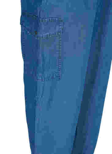  Cargohose im Denim-Look mit Taschen, Medium Blue, Packshot image number 3