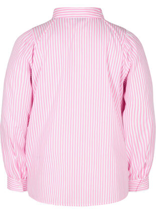Gestreifte Bluse aus Baumwolle, White/ Pink Stripe, Packshot image number 1