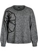 Pullover mit Blumenapplikation, Grau, Packshot image number 0