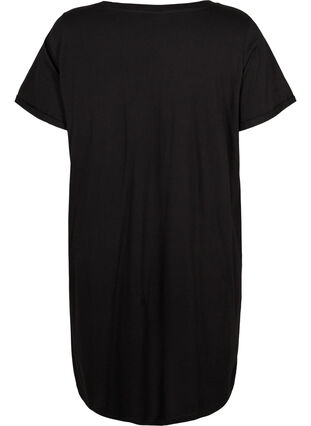 Nachthemd aus Baumwolle mit Print, Black w. Keep, Packshot image number 1