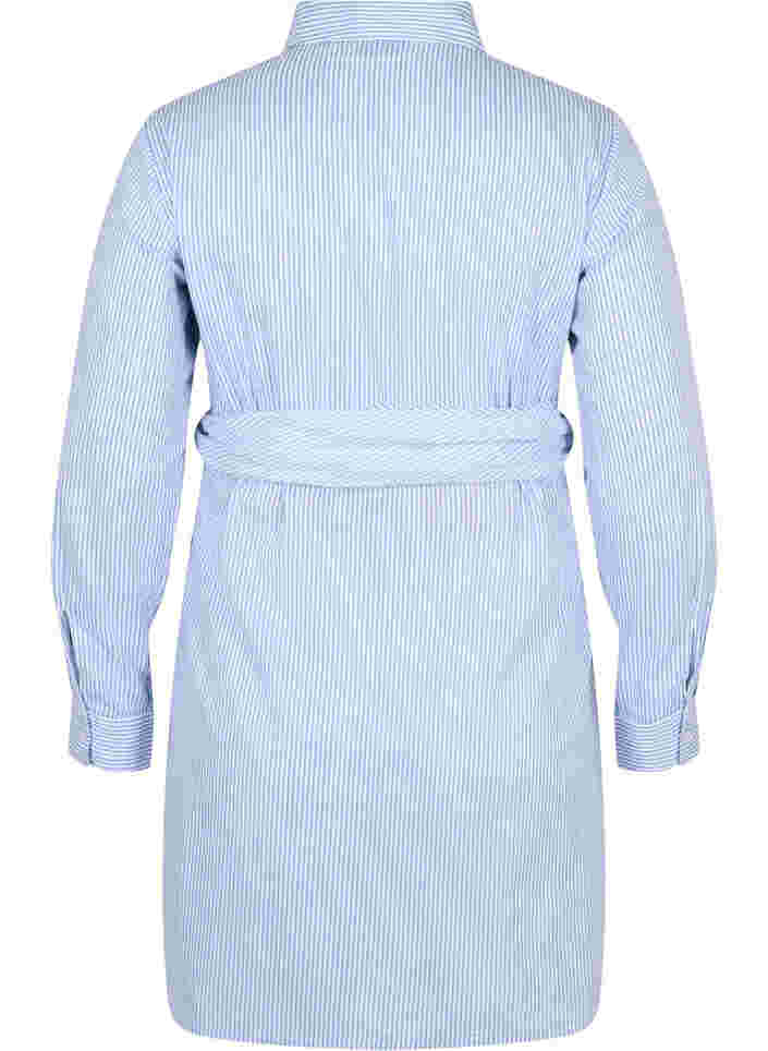 Schwangerschafts-Hemdkleid aus Baumwolle, Blue Stripe, Packshot image number 1