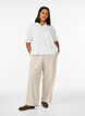 Bluse aus Leinen und Viskose mit 1/2-&Auml;rmeln, Wei&szlig;, Model image number 1