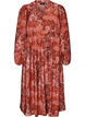 Midi-Kleid aus Viskose mit Paisleymuster, Orange, Packshot image number 0