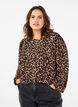 Bluse mit langen &Auml;rmeln und Leopardenmuster, Braun, Model image number 0