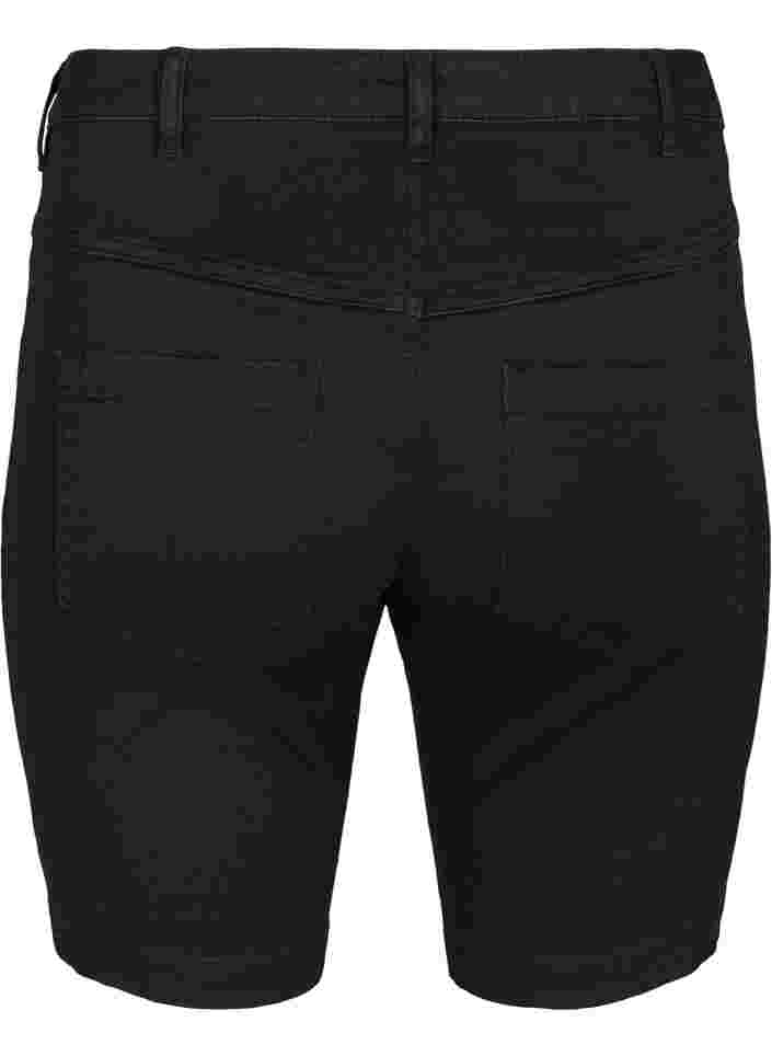 Slim Fit Emily Shorts mit normaler Taille, Black solid, Packshot image number 1