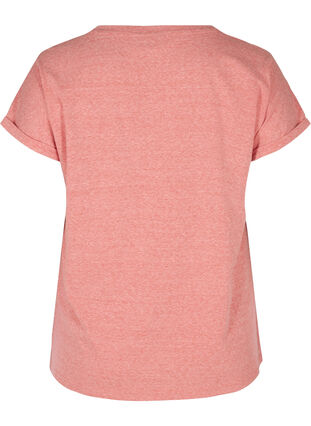 Meliertes T-Shirt aus Baumwolle, Faded Rose melange, Packshot image number 1