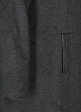 Jacke mit Wolle und Kapuze, Dark Grey Melange, Packshot image number 3