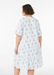 Kurzes A-Linien-Kleid aus Baumwollmusselin, Vanille, Model image number 2