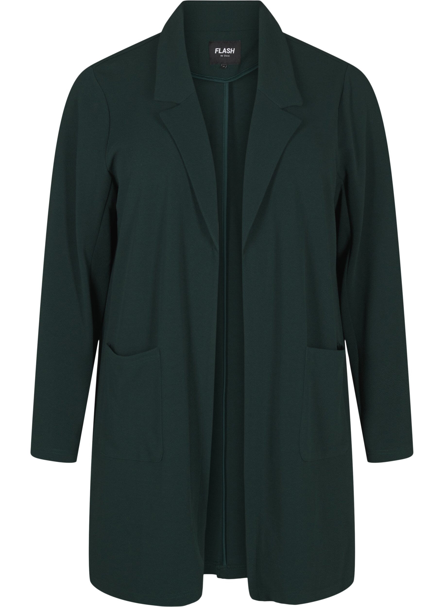 ZizziLange Blazer mit Taschen, Gr&uuml;n, Packshot image number 0