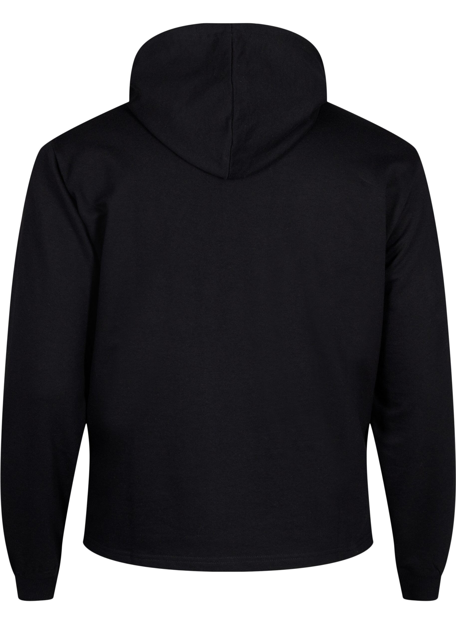 Zizzi Sweatshirt-Hoodie, Black, Packshot image number 1