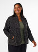 Fleecejacke mit Leopardenmuster und hohem Kragen, Schwarz, Model image number 0