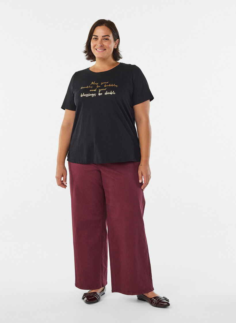 FLASH - T-Shirt mit Print, Schwarz, Model image number 1