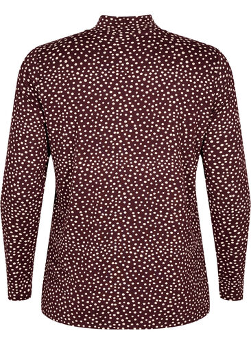 FLASH - Langärmelige Bluse mit Rollkragen, Fudge Dot, Packshot image number 1