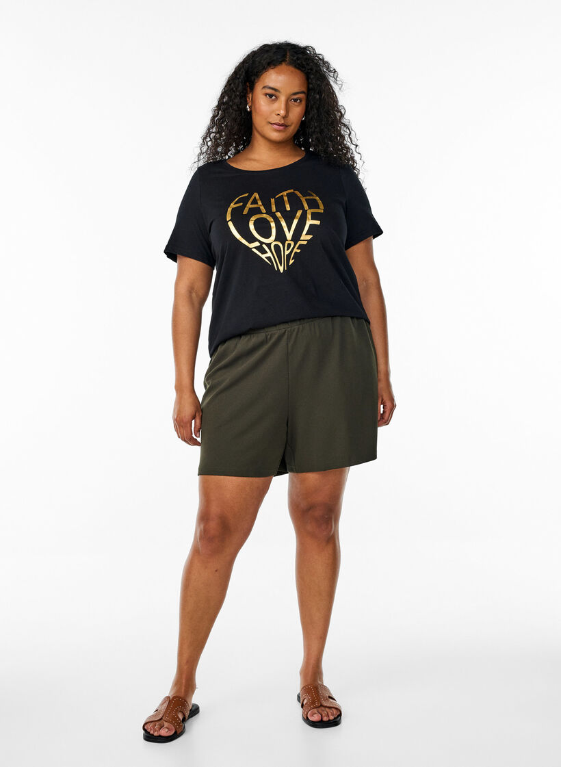 FLASH - T-Shirt mit Print, Schwarz, Model image number 1