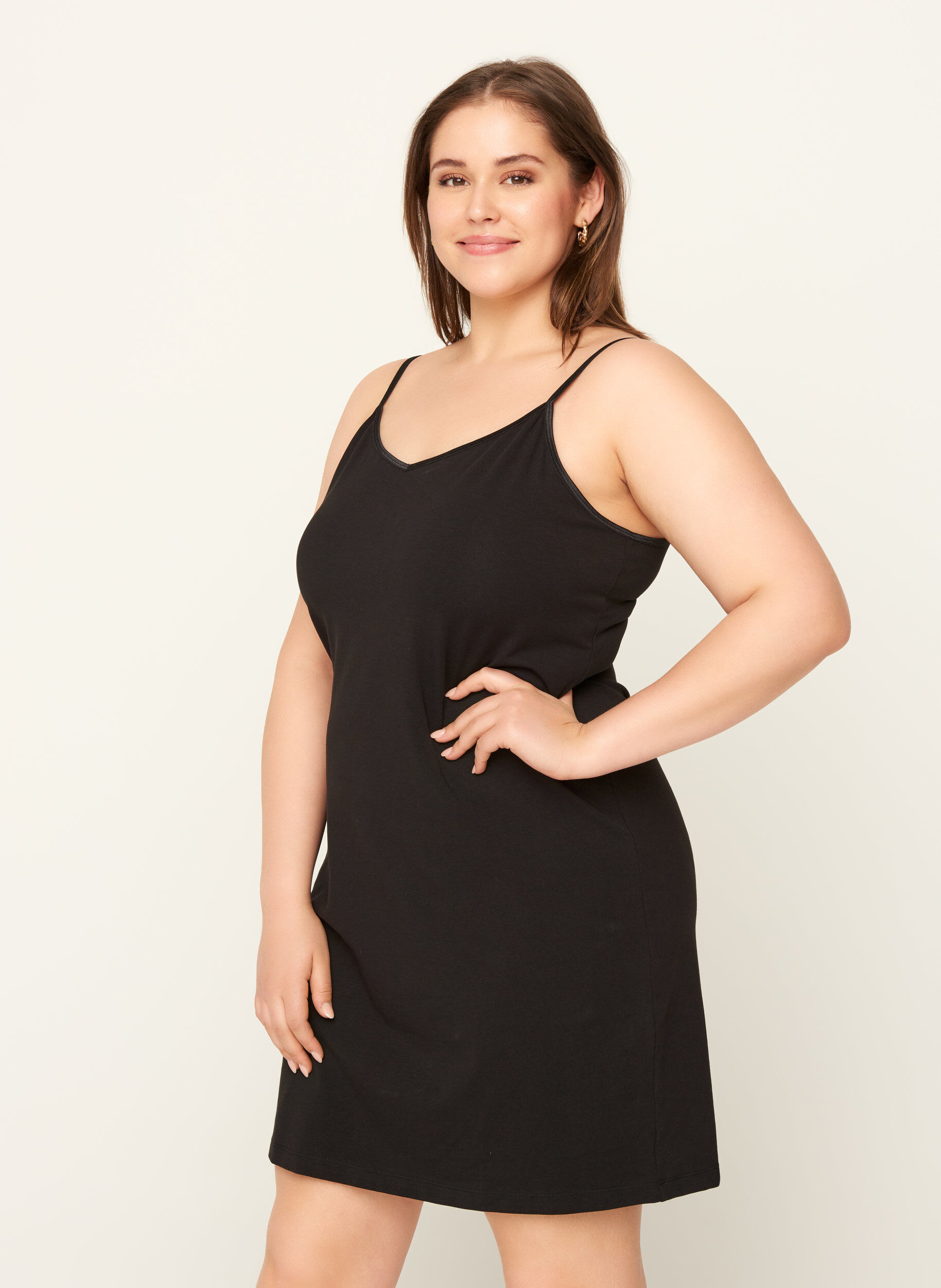 Zizzi Langes Basictop, Black, Model image number 0