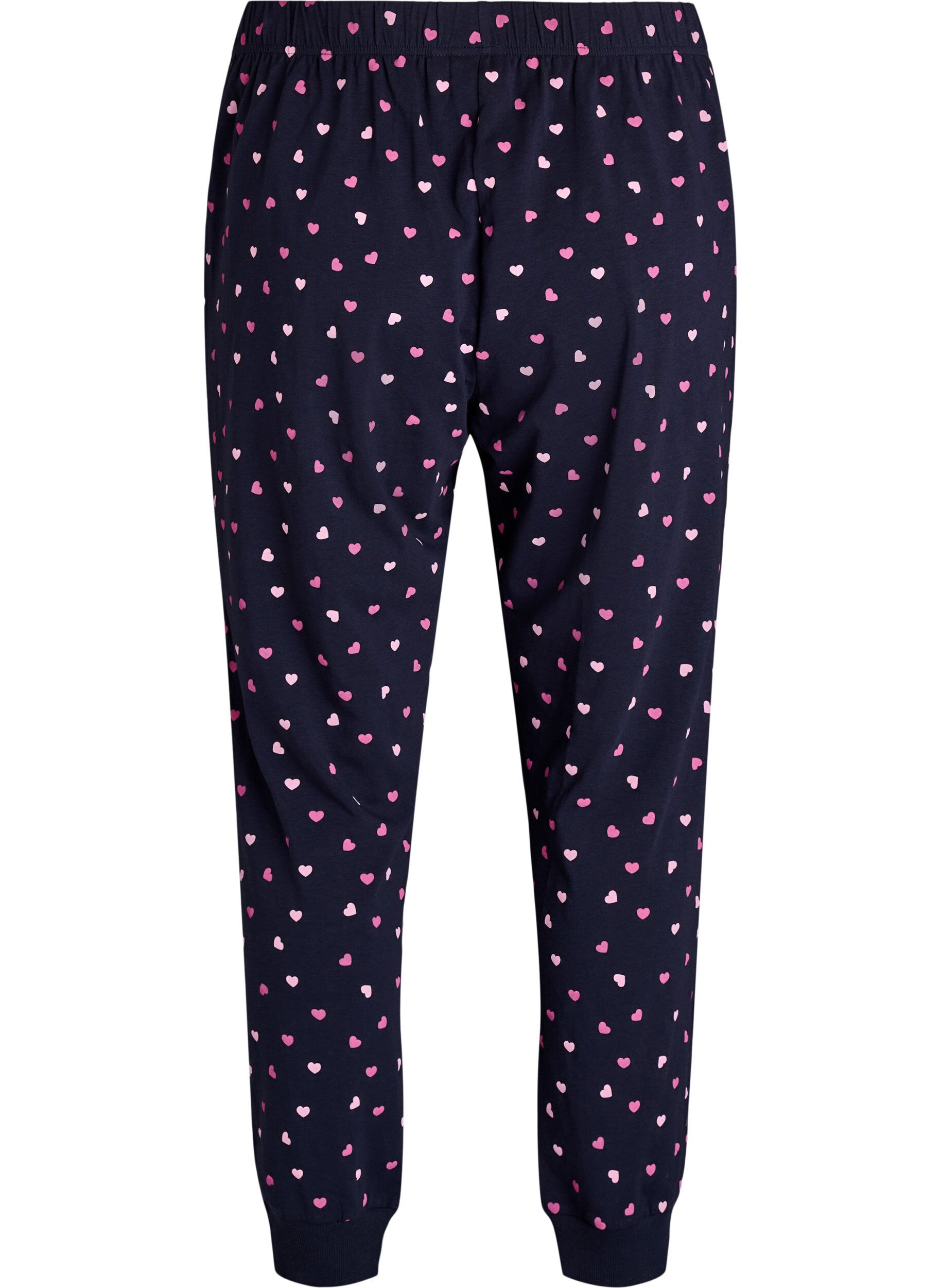 Zizzi Bedruckte Pyjamahose, Blau, Packshot image number 1