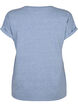 Melange T-Shirt mit kurzen &Auml;rmeln, Blau, Packshot image number 1