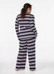 Gestreifte Pyjamahose mit weitem Bein, Blau, Model image number 2