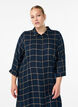 Langes Karo-Hemdblusenkleid, Blau, Model image number 2