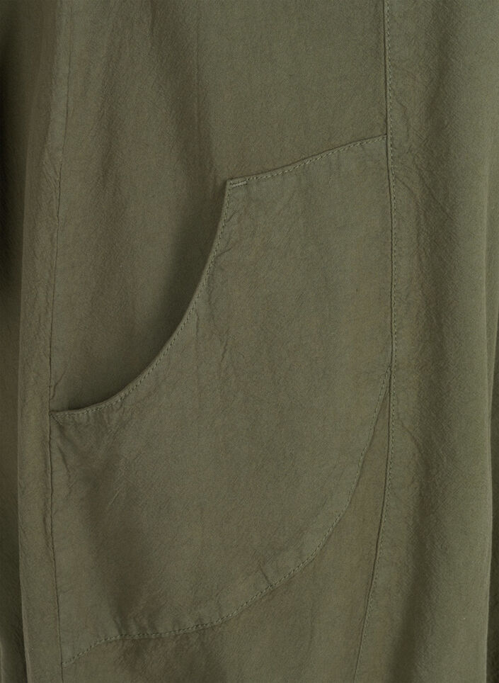 Kurzarm Kleid aus Baumwolle, Grün, Packshot image number 2