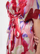 Satin-Wickelkleid mit Aufdruck, Geranium Graphic AOP, Model image number 2