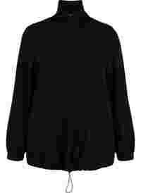 Sweatshirt mit hohem Hals und verstellbarem Gummizug