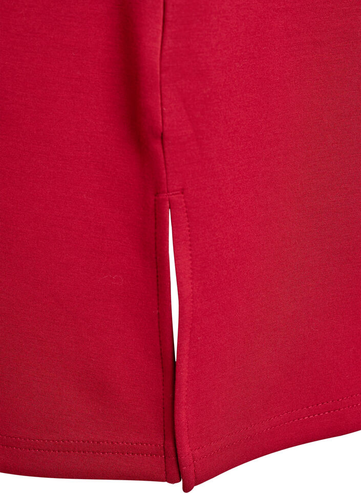 T-Shirt-Kleid aus Jersey mit Seitenschlitzen, Rot, Packshot image number 3